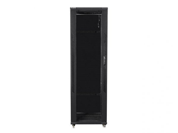 Szafa jednosekcyjna, zamykana na zamek Lanberg FF01-6642-12B (42U; 19&#039;&#039;; 2050mm / 600mm / 600 mm; stojąca; Pełne, Szkl