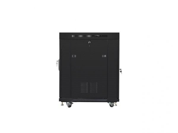 LANBERG SZAFA STOJĄCA RACK 19&quot; 15U 600X800 DRZWI SZKLANE LCD CZARNA FF01-6815-12BL (FLAT PACK)
