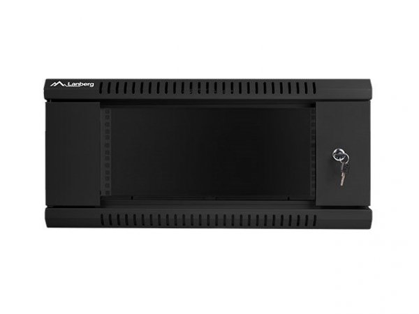 Szafa jednosekcyjna Lanberg WF01-6604-10B (4U; 280mm / 600mm / 600 mm; wisząca; Szklane; 19&#039;&#039;; kolor czarny)