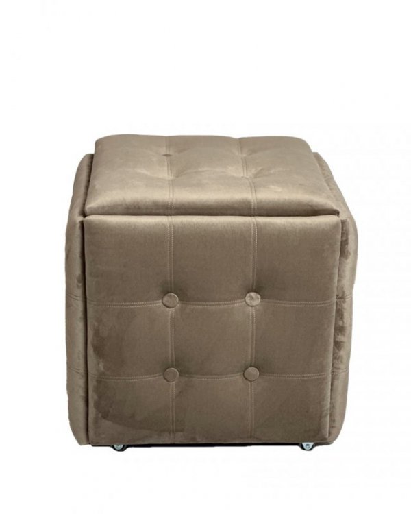 Puf-transformator 5w1 - 5 taboretów w 1 pufie cappuccino velvet 2284