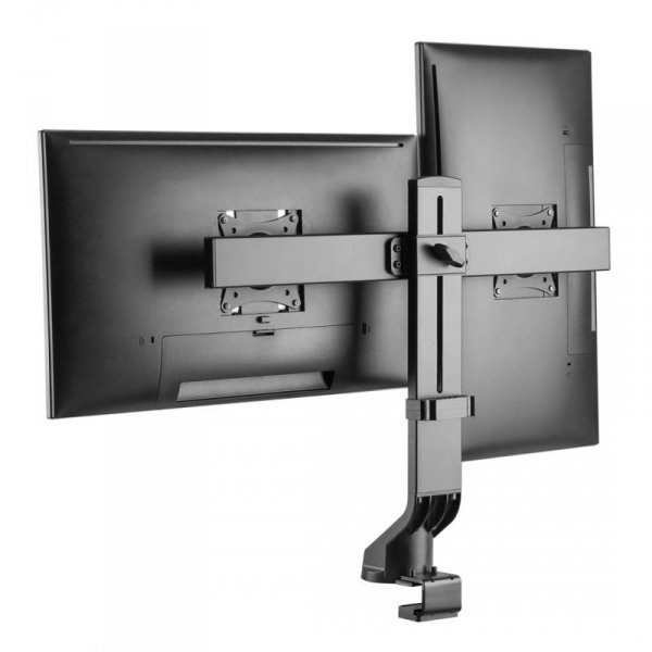 MACLEAN UCHWYT NA DWA MONITORY / PODWÓJNY 17&quot;-27&quot; 14KG VESA 75X75 100X100 MC-854