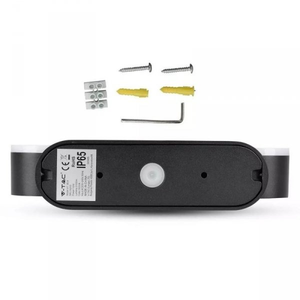 Kinkiet ścienny V-TAC VT-814 obrotowy 12W LED IP65 3000K 1100lm (SKU 8293) Czarny