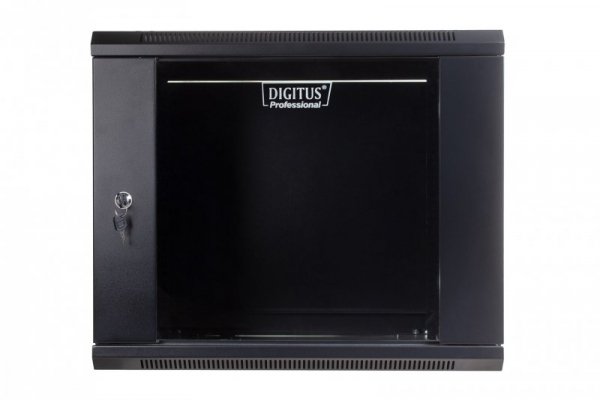 Szafa sieciowa wisząca 19&quot; 9U rack 600x450, DN-WU19 09U/450 drzwi szyba, szara, niedzielona, niezłożona, 60kg