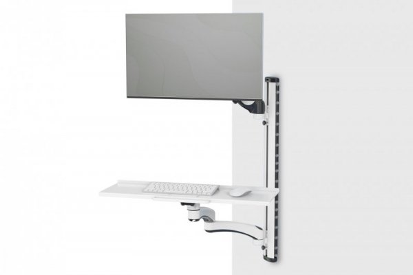 Ramię naścienne pojedyncze 1xLCD + klawiatura, max. 32&quot; i 8kg uchylno-obrotowe 360° (PIVOT)