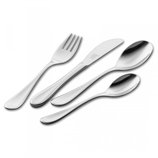 ZWILLING Filou 4 pcs. children&#039;s set Zestaw sztućców dla malucha Srebrny