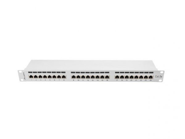 Patch panel Lanberg PPS5-1024-S (1U; 19&quot;; kat. 5e; FTP; 24xRJ-45)