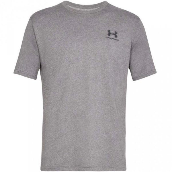 Koszulka męska z krótkim rękawem Under Armour Sportstyle Left Chest SS szary melanż  1326799 036 M