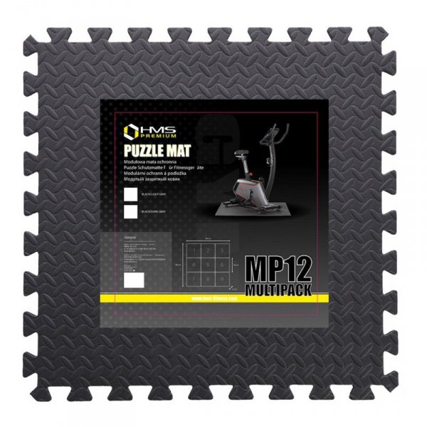Mata puzzle c.szara 9 elementów 12mm HMS MP12