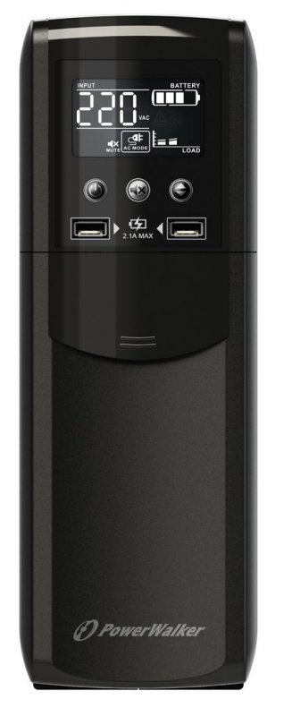 PowerWalker VI 1000 CSW FR Technologia line-interactive 1 kVA 6000 W 4 x gniazdo sieciowe