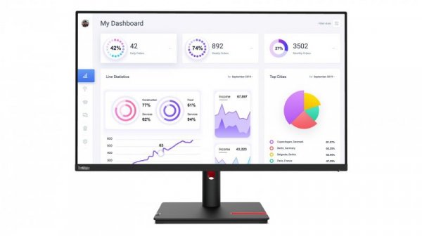 Lenovo ThinkVision T32p-30  31,5&quot; IPS 60Hz 350nits AG USB, HMI, DP Raven Black