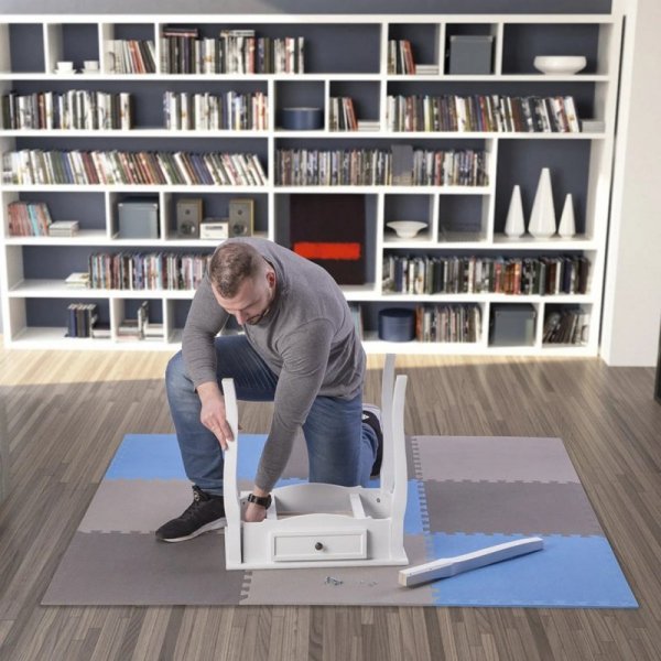 Mata puzzle Multipack One Fitness MP10 niebiesko-szare 9 elementów 10 mm