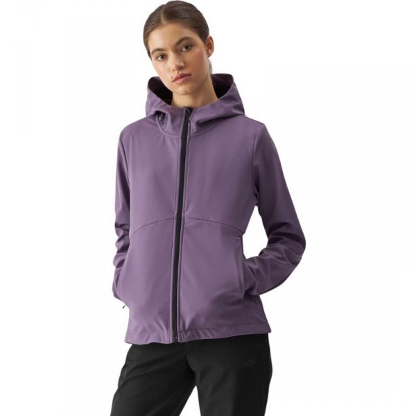 Kurtka damska softshell 4F F285 ciemny fiolet 4FWAW24TSOFF285 50S  S