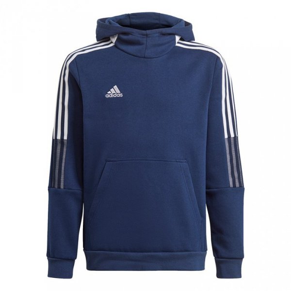Bluza dla dzieci adidas Tiro 21 Sweat Hoody granatowa GK9680 128cm