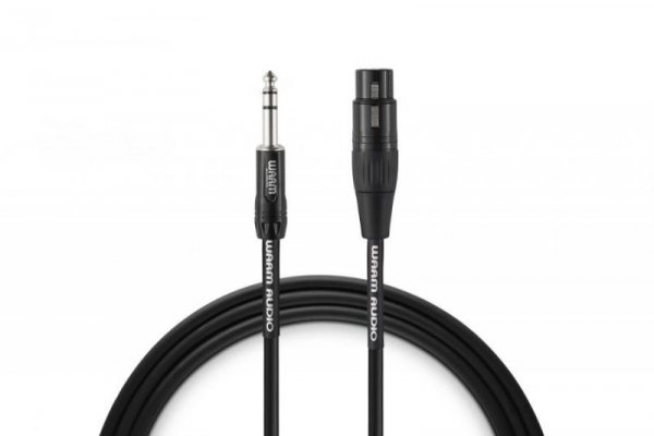 Warm Audio PREM-XLRF-TRSM-3 kabel audio 0,9 m XLR 6.35mm TRS Czarny