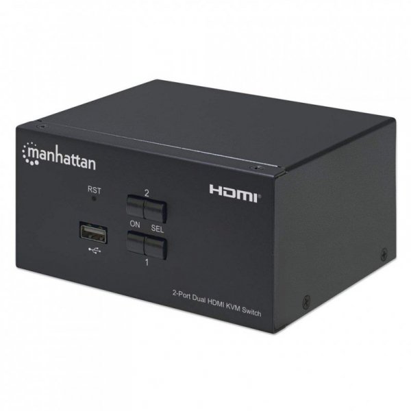 Przełącznik KVM HDMI/USB 2x1 Dual-Monitor Video 4K*30Hz