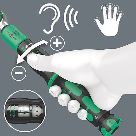 Klucz dynamometryczny Safe-Torque A1, 1/4&#039;, 2-12NM, 10 części