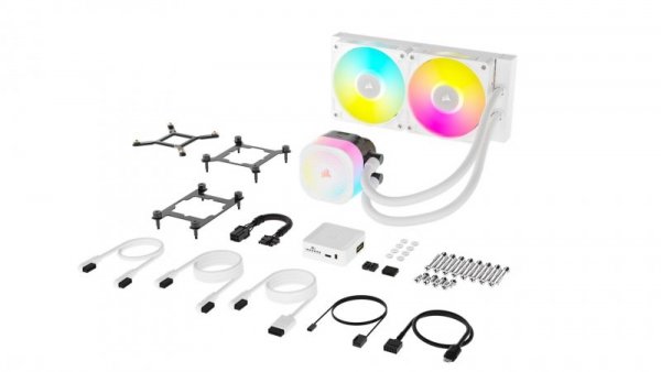 Corsair iCUE LINK TITAN RX RGB Procesor Chłodnica cieczy all-in-one 12 cm Biały 1 szt.