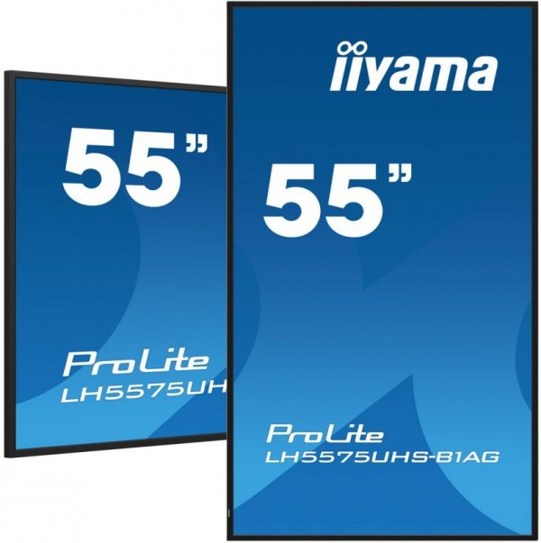 iiyama LH5575UHS-B1AG signage display Płaski panel Digital Signage 138,7 cm (54.6&quot;) LCD Wi-Fi 500 cd/m2 4K Ultra HD Czarny 