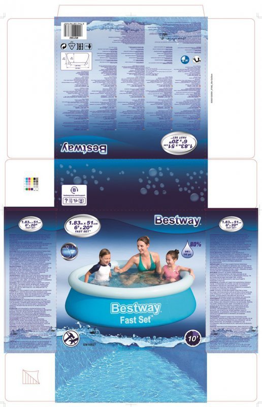 Bestway 57392 basen zewnętrzny naziemny Basen nadmuchiwany W kształcie okręgu 940 l Niebieski