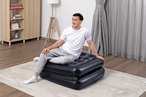 Bestway 75114/23 nadmuchiwane krzesło do salonu Czarny