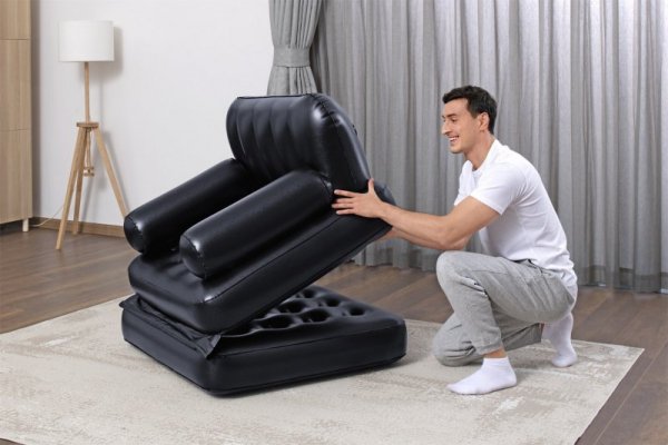 Bestway 75114/23 nadmuchiwane krzesło do salonu Czarny