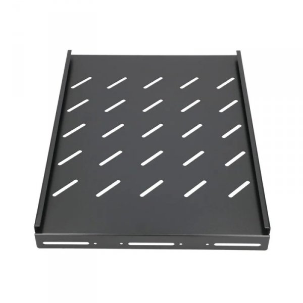 Extralink Półka 1U 350mm Czarna 19&quot;, 472x352mm, mocowana punktowo, do szaf o głębokości 600mm