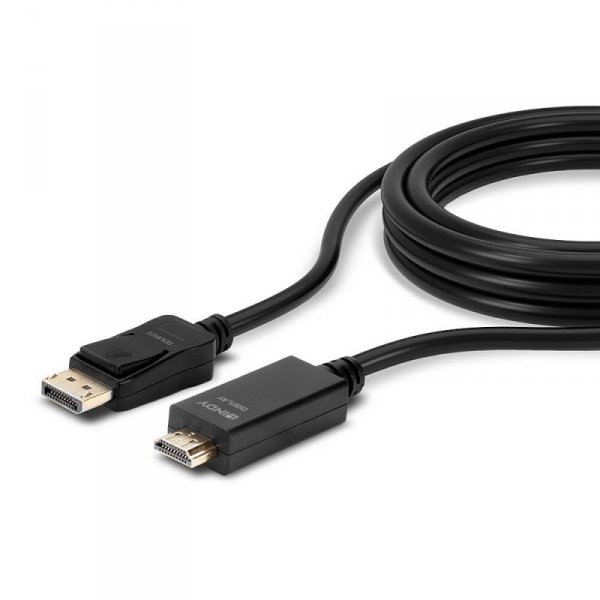 Lindy 36921 adapter kablowy 1 m DisplayPort HDMI Typu A (Standard) Czarny