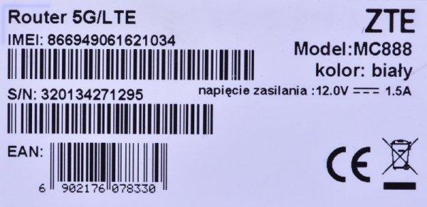 Router ZTE MC888 5G stacjonarny (WYPRZEDAŻ)