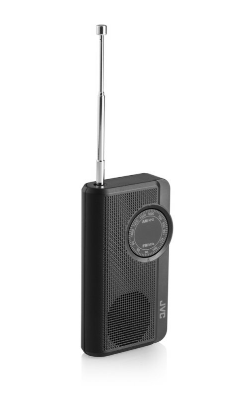 Przenośne radio JVC RA-E311B czarne lekkie 90g Tuner AM/FM
