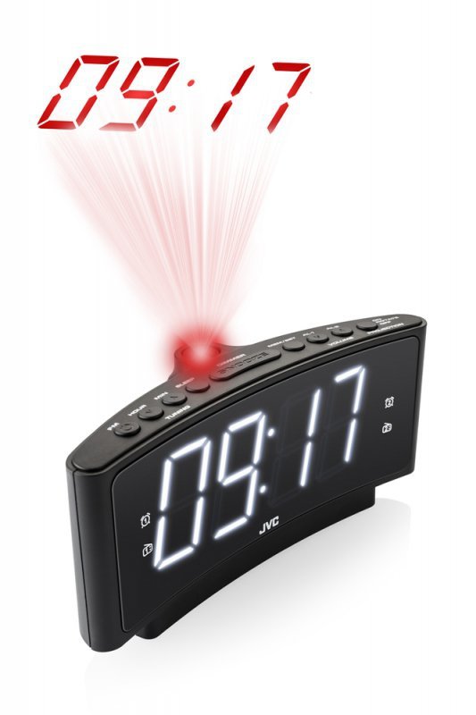 Radiobudzik JVC RA-E314B czarny Tuner FM LED Drzemka