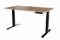 Biurko z elektryczną regulacją wysokości MOON LONG 150x80x72-120 czarny/wotan 