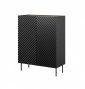 Regał 2D2SZ ONDA 98x45x127 czarny 