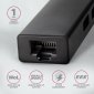 Axagon HMC-GL3A USB-C-Hub 3x USB-A Gbit-LAN schwarz USB 3.2 Gen 1 (3.1 Gen 1) Type-C 5000 Mbit/s Czarny 
