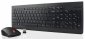 Bezprzewodowy zestaw klawiatura i mysz Lenovo Essential - US English z symbolem Euro czarny 