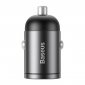 Mini ładowarka samochodowa Baseus Tiny Star, USB, QC 3.0, 30W (szara) 