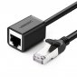 Kabel sieciowy UGREEN NW112 przedłużacz Ethernet RJ45, Cat. 6, FTP, z metalową wtyczną 3m (czarny) 