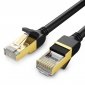 Okrągły kabel sieciowy UGREEN NW107 Ethernet RJ45, Cat.7, STP, 10m (czarny) 