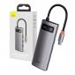 Hub 5w1 Baseus Metal Gleam Series, USB-C do 3x USB 3.0 + HDMI + USB-C PD 