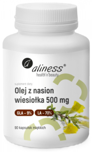 Aliness Olej z nasion wiesiołka 9% 500 mg x 90 kapsułek