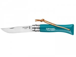 Opinel Nóż Colorama 06 Turquoise rzemień 002200