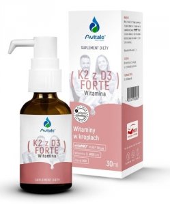 Medicaline Krople Avitale Witamina K2 + D3 Forte (Vita MK7) 50uq + D3 4000IU Olive 30 ml