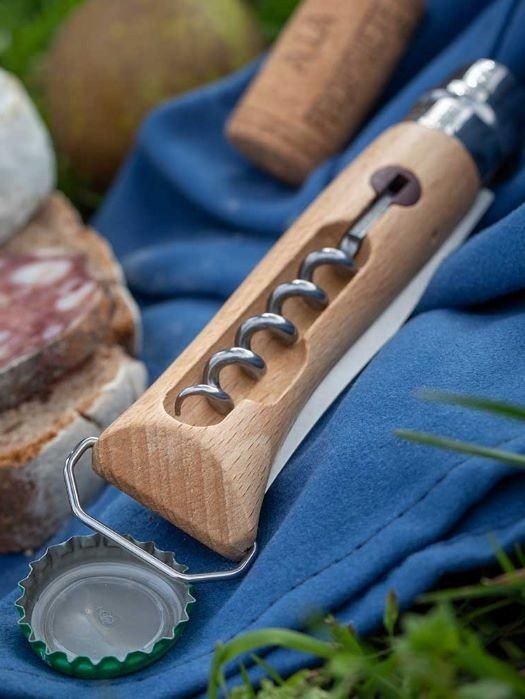 Nóż Składany Opinel No 10 (z korkociągiem i otwieraczem) + Etui - 002620