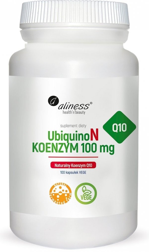 UbiquinoN Naturalny KOENZYM Q10 100mg x 100 Vege caps Aliness