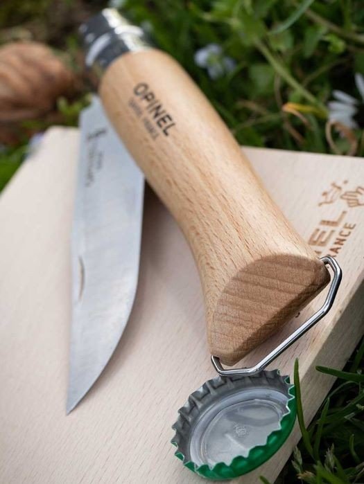 Nóż Składany Opinel No 10 (z korkociągiem i otwieraczem) + Etui - 002620