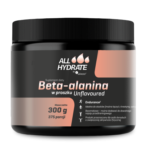 Aliness ALLHydrate, Beta-Alanina 300g, 375 porcji