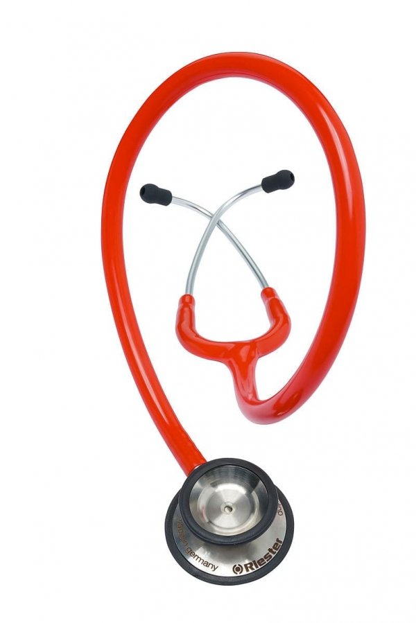 Riester  Duplex 2.0 z głowicą ze stali nierdzewnej-czerwony 4210-04 Stetoskop o dwustronnej głowicy posiadający doskonałe parametry odsłuchowe