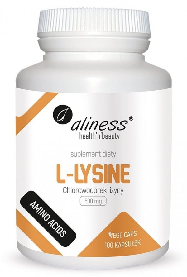 L-Lysine (chlorowodorek) 500 mg x 100 Vege caps Aliness