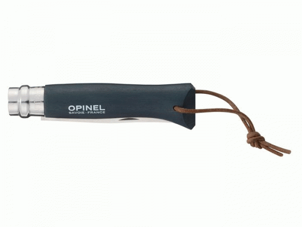 Opinel Nóż Inox Colorama Brown Dark z rzemieniem No.08 