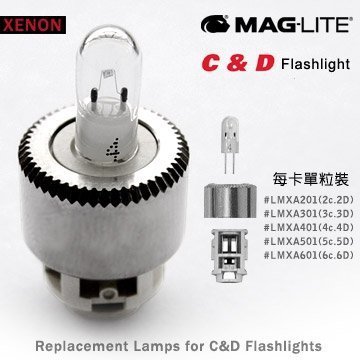 Żarówka Maglite xenon 5C , 5D LMXA501