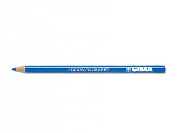 GIMA ołówek dermograficzny niebieski 6 sztuk Zestaw ołówków dermograficznych